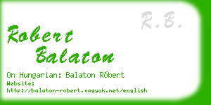 robert balaton business card